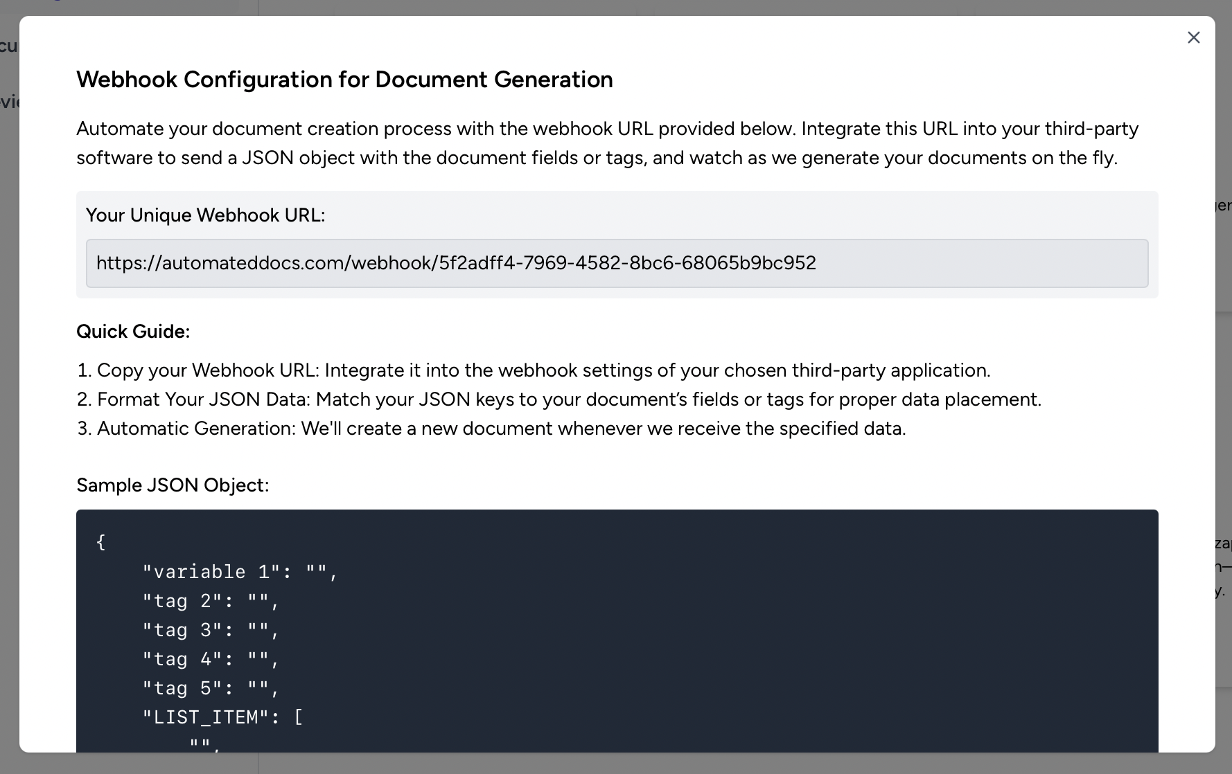 AutomatedDocs - Webhooks